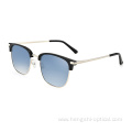 Hot Selling Acetate Metal Half Rim Frame With Cr39 Polarized Lens Sunglasses For Women